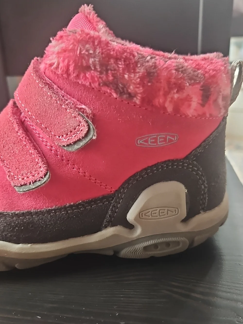 Keen Kids Pink and Gray Waterproof Insulated Fleece-Lined Boots